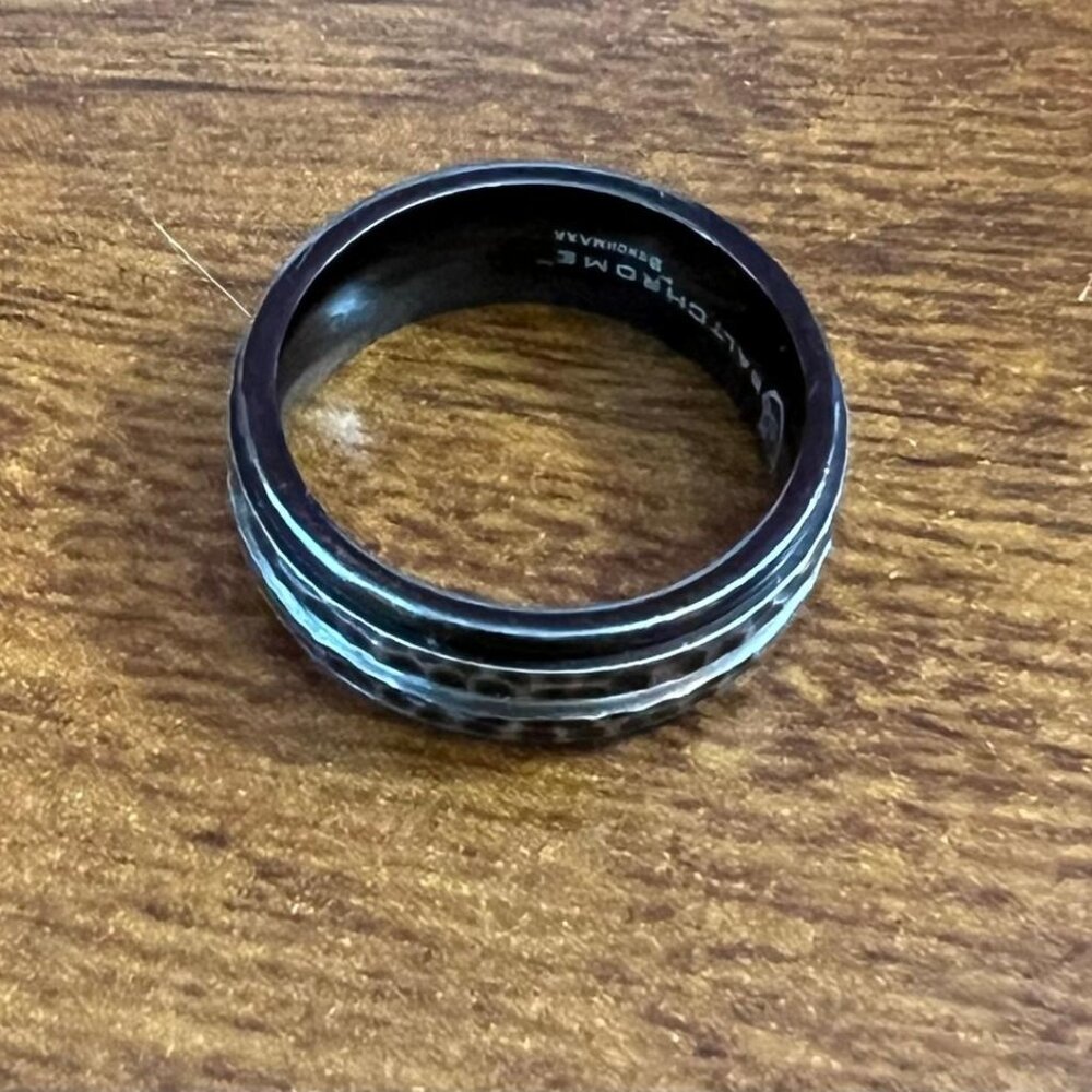 Reeds Black Cobalt Hammered Finish Men's Ring